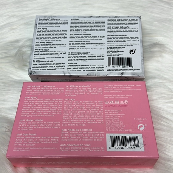 (2) slip Silk Pillowcase Empty Gift Boxes - Picture 2 of 11